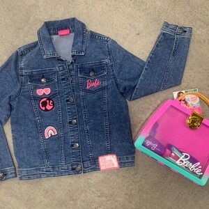 Barbie Kids Jean Jacket - Blue with Pink Accents set